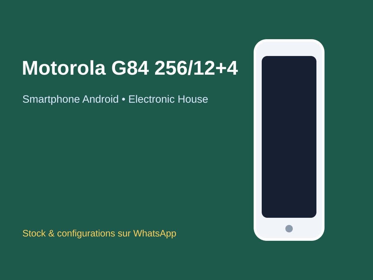 Motorola G84 5G 256 Go / 12+4 Go RAM
