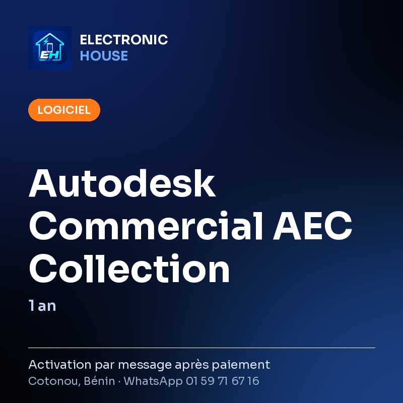 Autodesk Commercial AEC Collection – 1 an – affiche Electronic HOUSE
