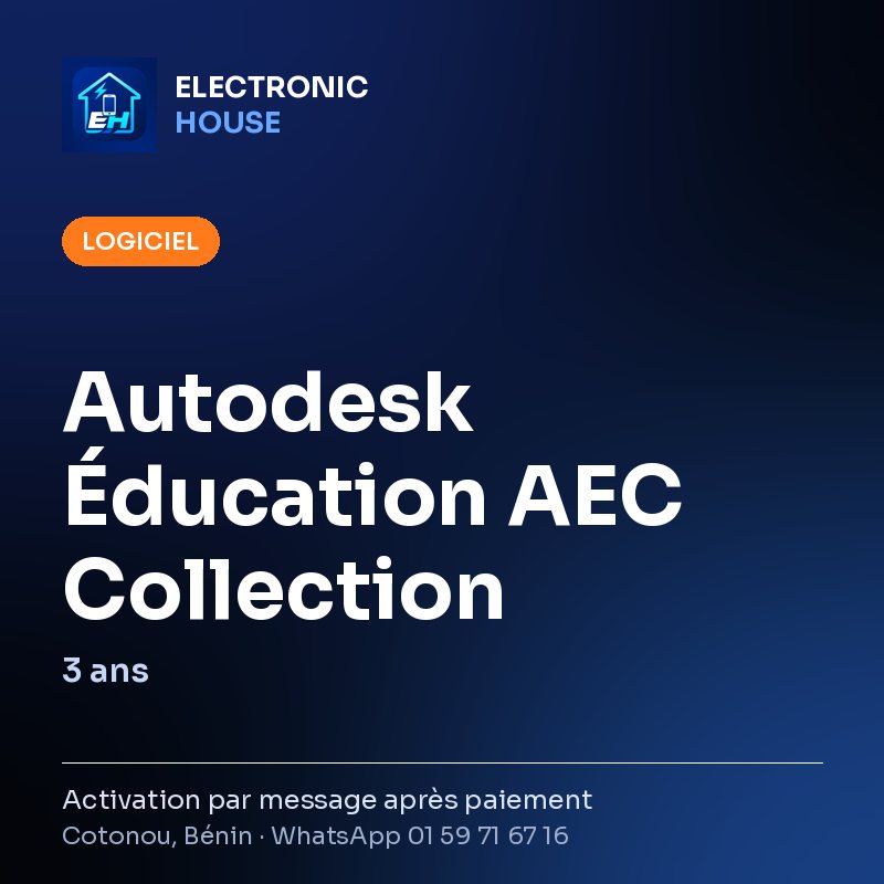 Autodesk Éducation AEC Collection – 3 ans – affiche Electronic HOUSE