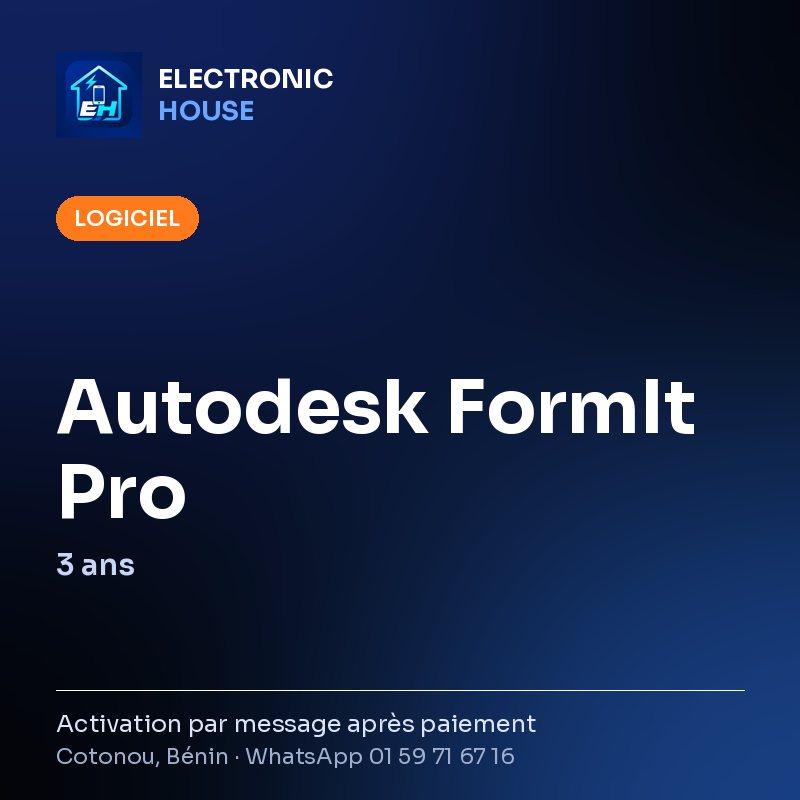 Autodesk FormIt Pro – 3 ans – Electronic HOUSE poster