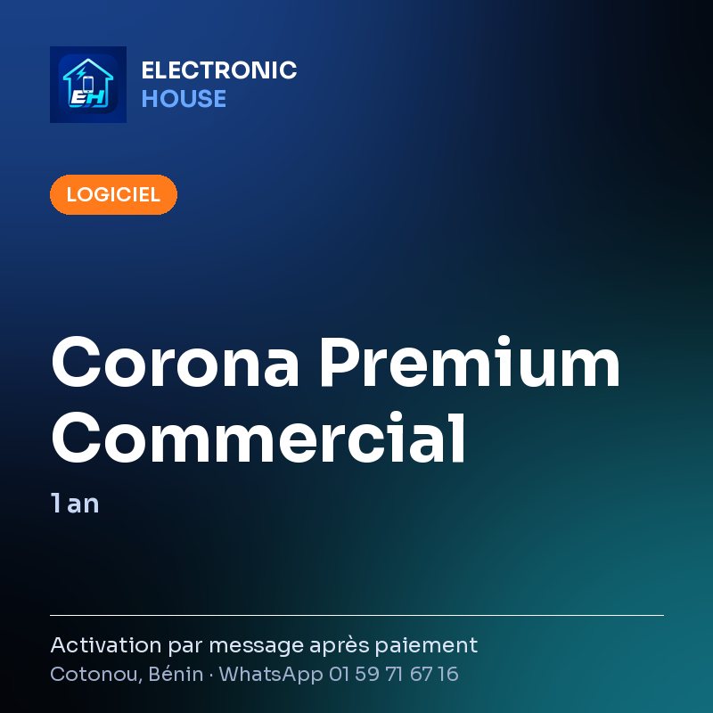 Corona Premium Commercial – 1 an – affiche Electronic HOUSE