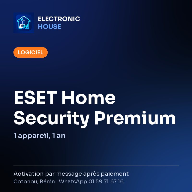ESET Home Security Premium – 1 appareil, 1 an – affiche Electronic HOUSE