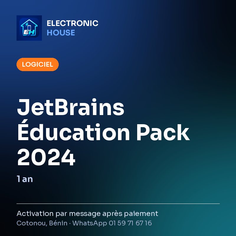 JetBrains Éducation Pack 2024 – 1 an – affiche Electronic HOUSE