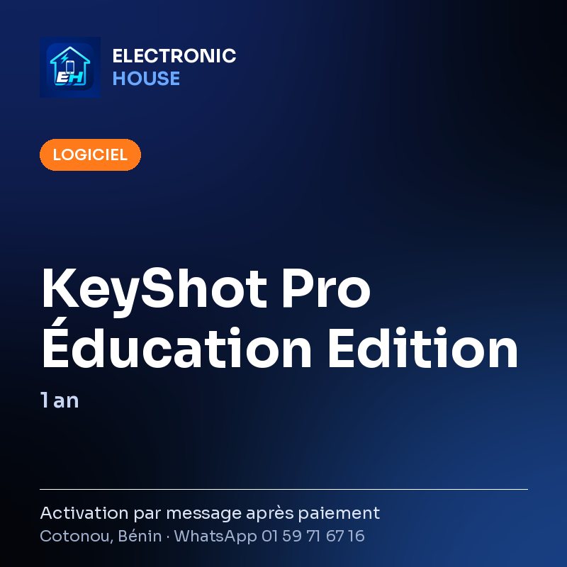 KeyShot Pro Éducation Edition – 1 an – affiche Electronic HOUSE