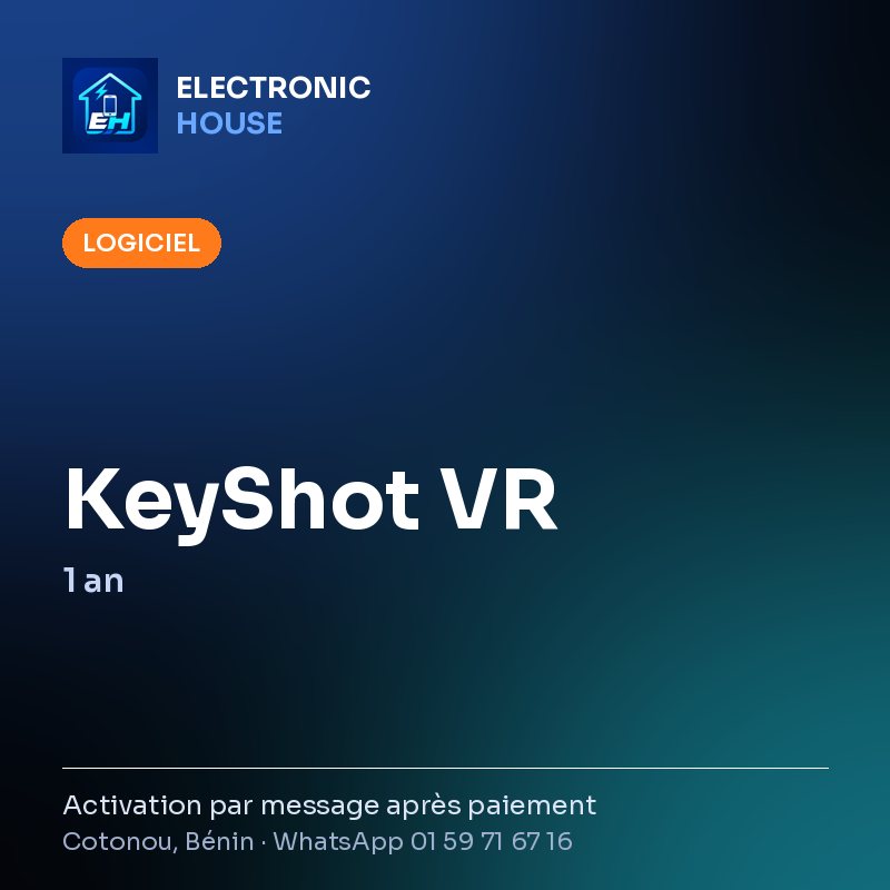 KeyShot VR – 1 an – Electronic HOUSE poster