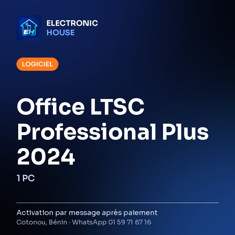 Office LTSC Professional Plus 2024 – 1 PC – affiche Electronic HOUSE