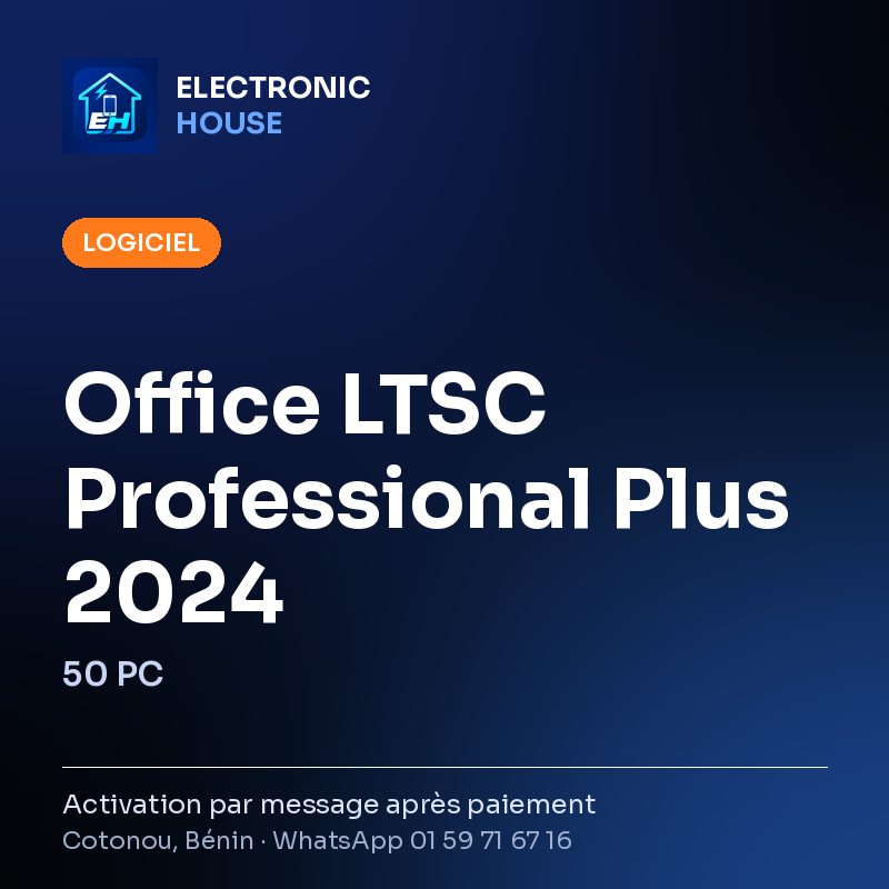 Office LTSC Professional Plus 2024 – 50 PC – affiche Electronic HOUSE