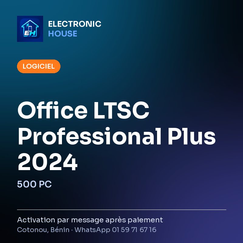 Office LTSC Professional Plus 2024 – 500 PC – affiche Electronic HOUSE