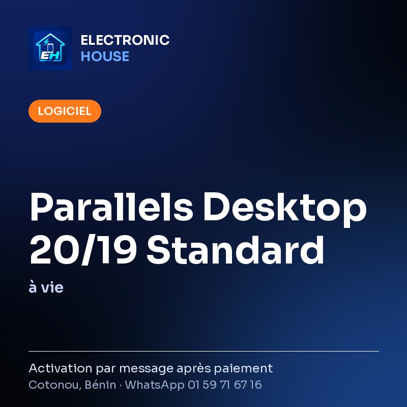 Parallels Desktop 20/19 Standard – à vie – affiche Electronic HOUSE