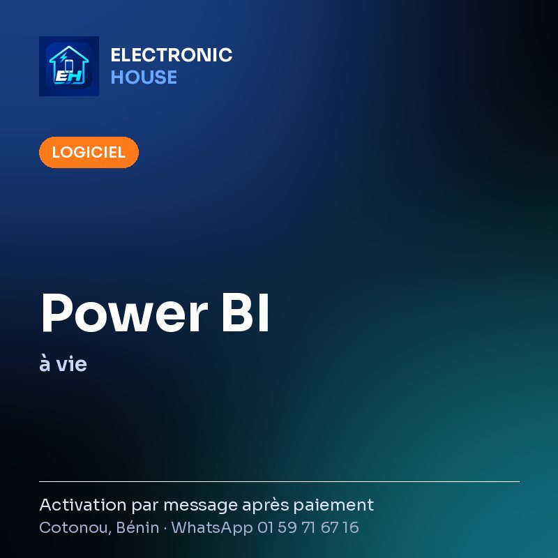 Power BI – à vie – affiche Electronic HOUSE