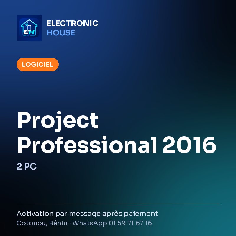 Project Professional 2016 – 2 PC – Electronic HOUSE poster