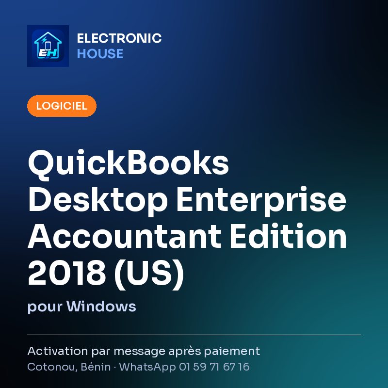 QuickBooks Desktop Enterprise Accountant Edition 2018 (US) – pour Windows – affiche Electronic HOUSE