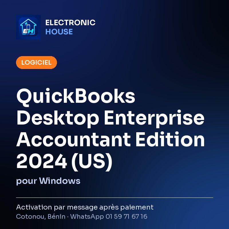 QuickBooks Desktop Enterprise Accountant Edition 2024 (US) – pour Windows – affiche Electronic HOUSE