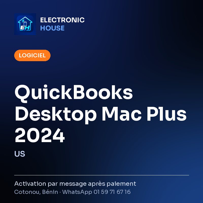 QuickBooks Desktop Mac Plus 2024 (US) – affiche Electronic HOUSE