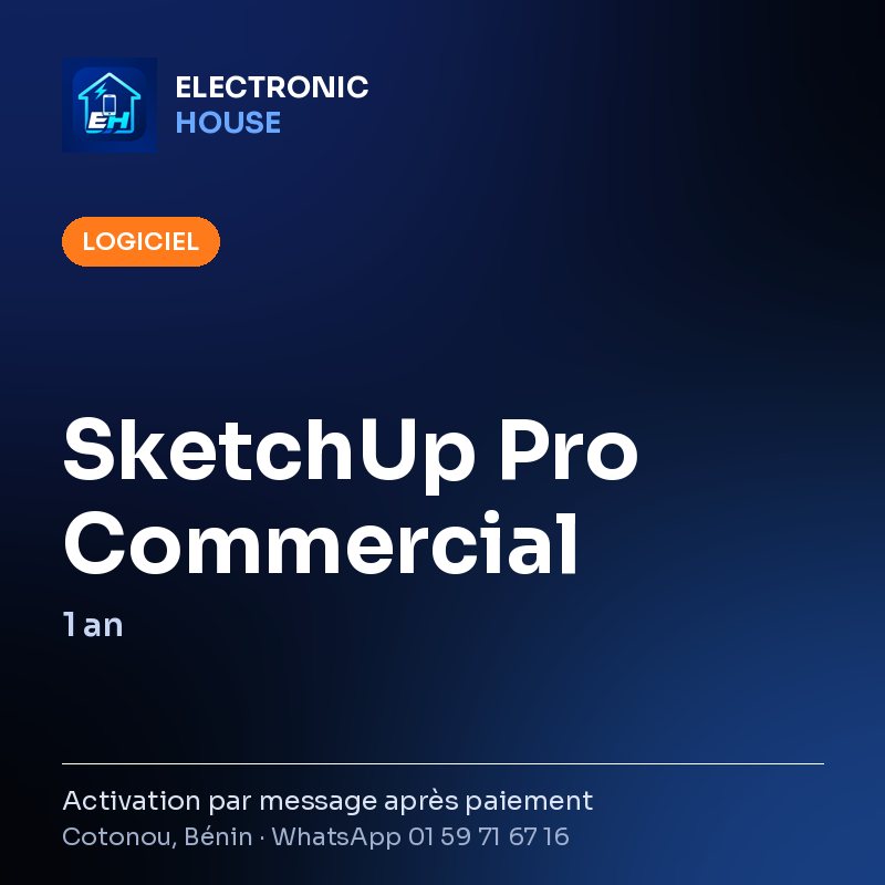 SketchUp Pro Commercial – 1 an – affiche Electronic HOUSE