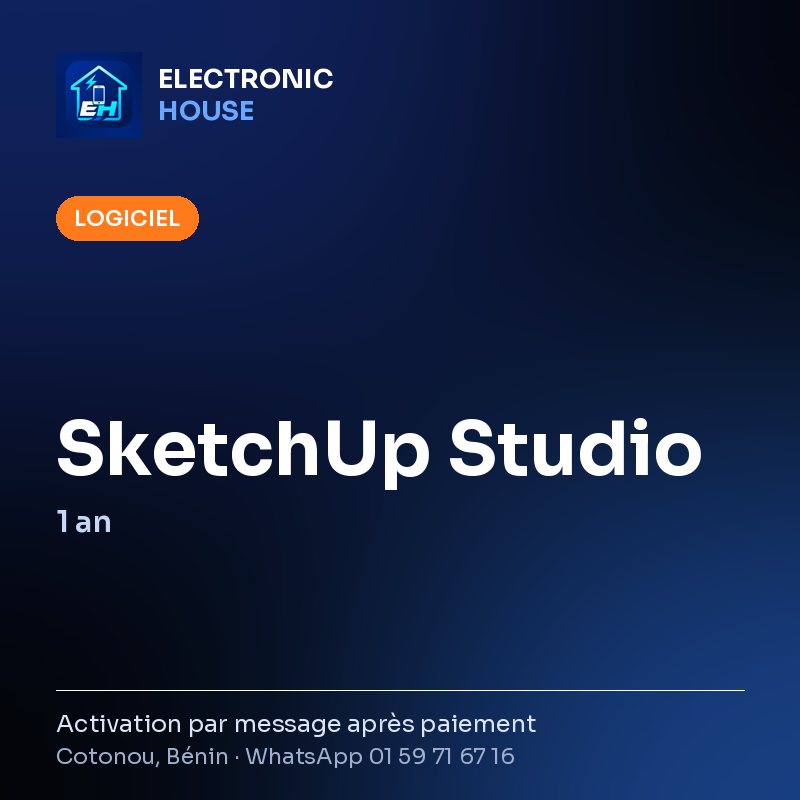 SketchUp Studio – 1 an – affiche Electronic HOUSE
