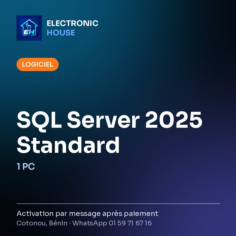 SQL Server 2025 Standard – 1 PC – Electronic HOUSE poster