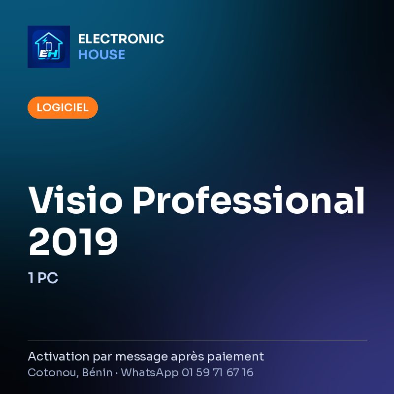 Visio Professional 2019 – 1 PC – affiche Electronic HOUSE