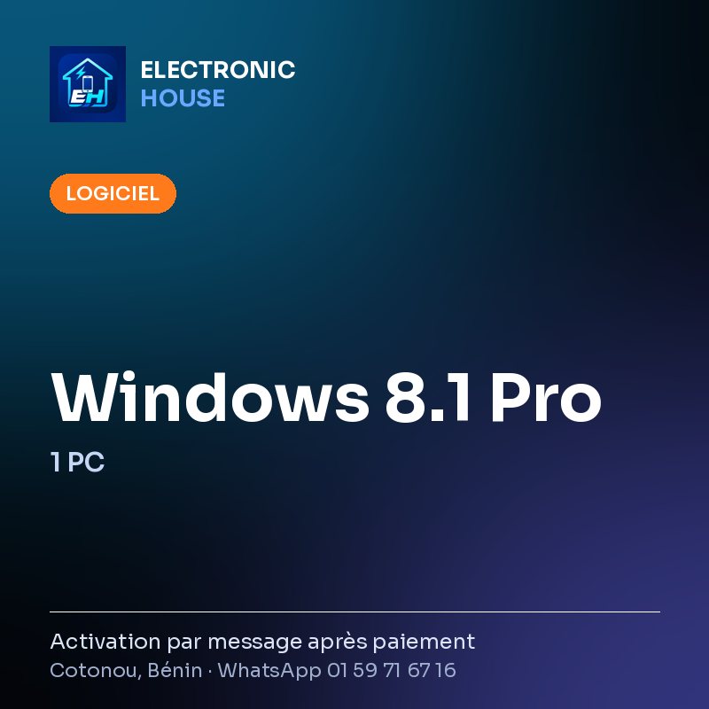 Windows 8.1 Pro – 1 PC – Electronic HOUSE poster