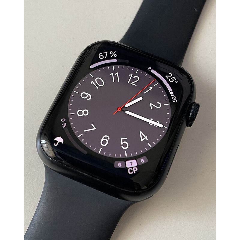 Apple Watch Series 8 45 mm – Neuf scellé – photo du modèle (illustration non contractuelle), identique pour toutes les capacités et tous les états